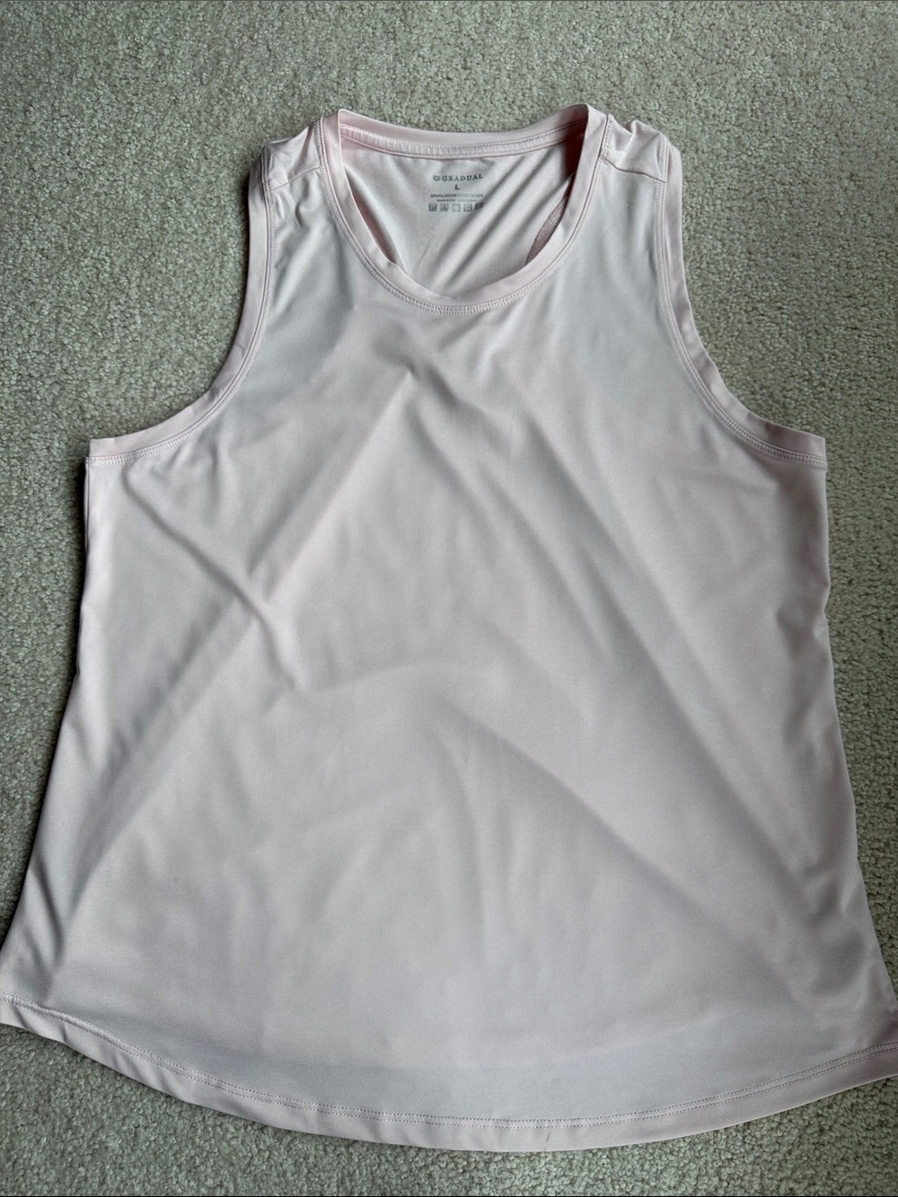 Pale pink athletic tank top - Large, NWOT
